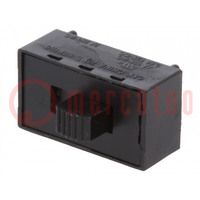 Switch: slide; Pos: 2; SPDT; 2A/250VAC; 4A/28VDC; ON-ON; THT; L