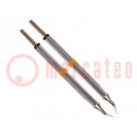 Tip; bent conical; 0.25mm; 350÷398°C; for hot tweezers; 2pcs.