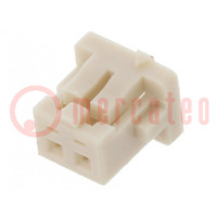 Plug; wire-board; female; DF13; 1.25mm; PIN: 2; w/o contacts