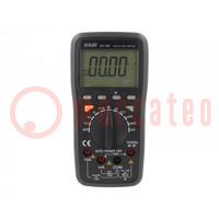 Digital multimeter; USB; LCD; 3,75 digit (3999); 3x/s; -20÷1000°C
