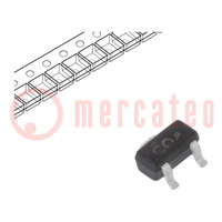 Transistor: N-MOSFET; unipolar; 20V; 0.35A; 0.08W; SC75A