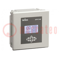 Meter: power factor controller; on panel; LCD; 4-digit; Imax: 6A