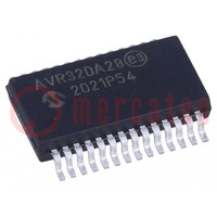 IC: microcontroller AVR; SSOP28; 1,8÷5,5VDC; Cmp: 3; AVR32; AVR-DA