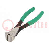 Pliers; end,cutting; handles with plastic grips; 160mm