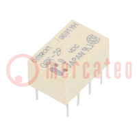 Relay: electromagnetic; DPDT; Ucoil: 9VDC; 1A; 0.3A/125VAC; PCB