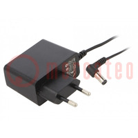 Power supply: switching; mains,plug; 9VDC; 1A; 9W; Plug: EU; 81.34%