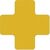 Bodenmarkierung - Gelb, 12.7 x 5 cm, Polyester, Für innen, Einfarbig, Kreuz