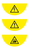 Modellbeispiele: Boden-Sicherheitskennzeichen -Warnschild- aus Folie (v.o. Art. 39762, 39764 und 39766)
