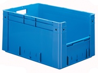 Schwerlast-Sichtlagerkästen blau Außenmaße: LxBxH: 600x400x320 mm | KB0031
