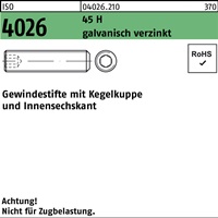 Gewindestift ISO 4026 Kegelkuppe/Innen-6