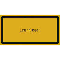 Laserkennzeichnung Laser Klasse 1 Warnschild, selbstkl. Folie ,10,50x5,20cm