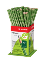 FSC®-zertifizierter Bleistift STABILO® GREENgraph® Display. Werkstoff: Karton, 60 ST in Härte HB. 90 mm x 90 mm