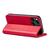 3_Magnet Fancy Case Hülle für iPhone 14 Flip Cover Wallet Stand rot