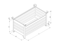 Vollwand-Stapelpalette, 1500 kg, LxBxH 1500x800x750 mm, anthrazitgrau