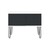 MultiRange Sideboard, weiß, Schiebetüren aus Stahl, 4 Stahlfüße, Maße: H 752 x B 1000 x T 450 mm, Farbe: weiß/anthrazitgrau