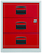 mobiler Beistellschrank PFA, 3 Universalschubladen, lichtgrau/kardinalrot