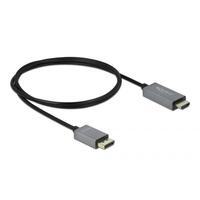 DELOCK Aktives DisplayPort 1.4 > HDMI Kabel 4K 60Hz (HDR) 1m