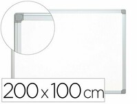 Pizarra blanca lacada magnética (200x100 cm) con marco de aluminio de Q-Connect