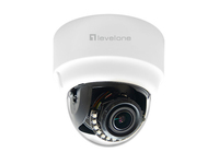 LevelOne HUBBLE Zoom Dome IP Network Camera, H.265, 3-Megapixel, 802.3af PoE, IR LEDs, 4.3X Optical Zoom