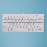 R-Go Tools Compact R-Go toetsenbord,AZERTY (FR), bedraad, wit