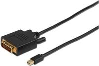 Microconnect MDPDVI2B cavo e adattatore video 2 m Mini DisplayPort DVI-D Nero