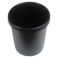 Helit H6106195 waste container Round Plastic Black