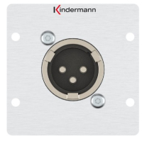 Kindermann 7444000416 wandcontactdoos XLR Aluminium