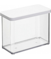 Rotho Loft Rechteckig Box 2,1 l Transparent, Weiß