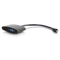 C2G 20cm Mini DisplayPort to HDMI or VGA Adapter Converter 4K UHD - Black