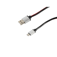 S/CONN 14-50105 USB Kabel USB 2.0 2 m USB A Micro-USB B Schwarz, Rot