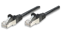 Intellinet Netzwerkkabel, Cat5e, SF/UTP, CCA, Cat5e-kompatibel, RJ45-Stecker/RJ45-Stecker, 1,0 m, schwarz