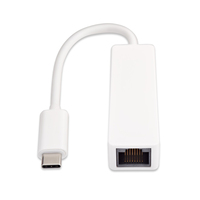 V7 Adattatore USB-C (m) a Ethernet (f) bianco