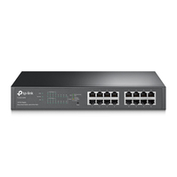 TP-Link TL-SG1016PE netwerk-switch Managed L2 Gigabit Ethernet (10/100/1000) Power over Ethernet (PoE) Zwart