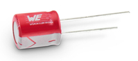 Würth Elektronik WCAP-PTHR kondenzátor Alumínium, Vörös Állandó kapacitású kondenzátor Hengeres DC