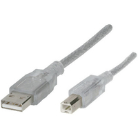 Renkforce RF-4538146 USB Kabel 5 m USB 2.0 USB A USB B Transparent
