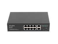 Lanberg RSFE-8P-2GE-120 hálózati kapcsoló Beállítást nem igénylő (unmanaged) Gigabit Ethernet (10/100/1000) Ethernet-áramellátás (PoE) támogatása 1U Fekete