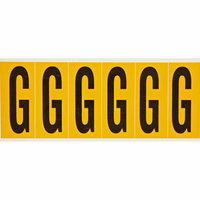 Brady 1550-G self-adhesive label Rectangle Permanent Black, Yellow 6 pc(s)