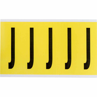 Brady 3460-J self-adhesive label Rectangle Removable Black, Yellow 5 pc(s)