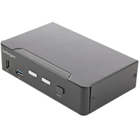 StarTech.com 2 Port HDMI KVM-Switch - Einzelmonitor 4K 60Hz Ultra HD HDR - HDMI 2.0 KVM Umschalter mit 2 Port USB-3.0-Hub (5 Gbit/s) und 4x USB 2.0-HID, Audio - Hotkey - TAA