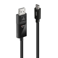 Lindy 43343 video átalakító kábel 3 M USB C-típus DisplayPort Fekete