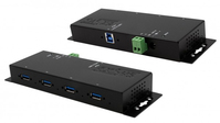 EXSYS EX-1184HMVS-2 huby i koncentratory USB 3.2 Gen 1 (3.1 Gen 1) Type-A 5000 Mbit/s Czarny