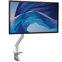 CTA Digital Single Monitor Slim Spring Arm w/ USB Ports (White)