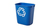 Rubbermaid FG295573BLUE afvalcontainer Rechthoekig Blauw