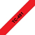 Brother TC-491 ruban d'étiquette Noir sur rouge