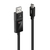 Lindy 43343 video átalakító kábel 3 M USB C-típus DisplayPort Fekete
