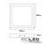 Article picture 3 - LED ceiling light white :: 18W :: square :: 220x220mm :: warm white