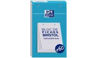 Oxford Bloc de fiches bristol, 125 x 200 mm, quadrillé,blanc (61835371)