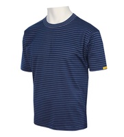 T-Shirt Kurzarm ESD, ESD-Bekleidung, hoher Komfort, EN61340-5-1, Farbe Navy, Gr. L
