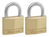 Solid Brass 40mm Padlock 4-Pin - Keyed Alike x 2