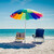 Relaxdays Bodendübel, mit Griffen, Erddorn für Sonnenschirm, Wäschespinne, 19 - 32 mm, Camping, Strand, Kunststoff, grau